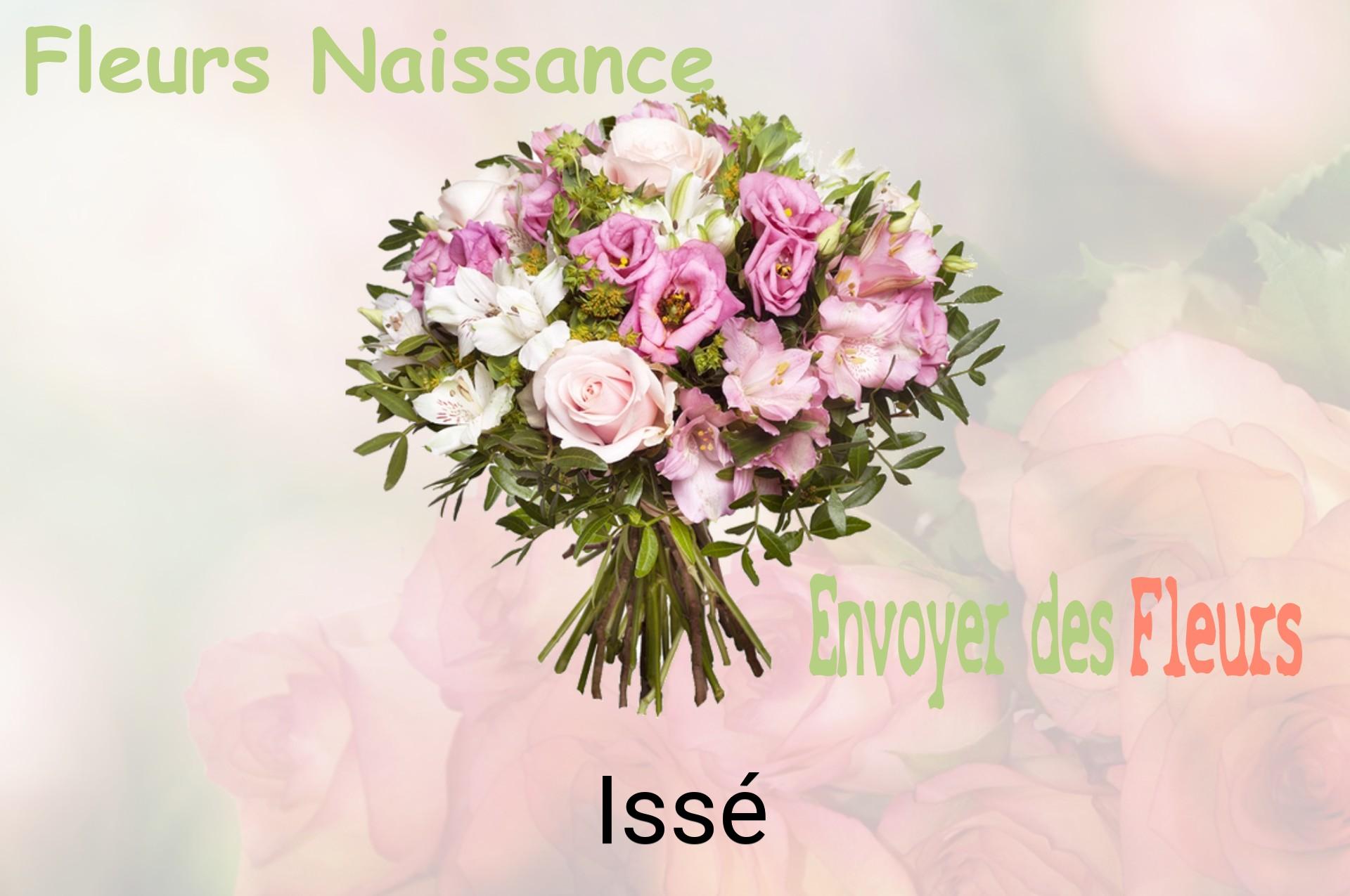 Bouquet de fleurs de naissance livré à Issé